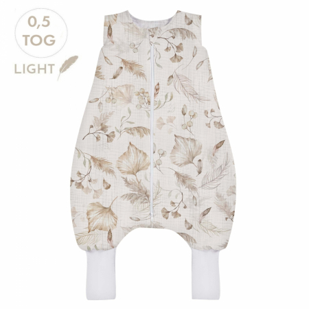Lenjerii si huse patut - Sac de dormit cu picioare, bumbac muselina 0.5 Tog, Boho, XS 74/80, 6-12 luni