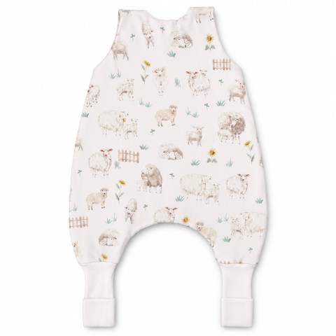 Sac de dormit de vară cu picioare Amy Mielușei pe Pajiște, viscoză din bambus, 1 TOG, mărimea S (80-86cm), 62x50cm – cu șosete integrate [4]
