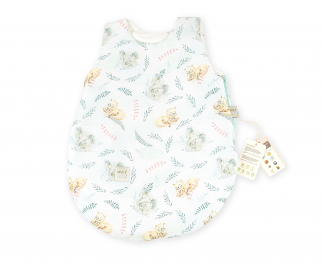 Oktató játékok - Sac de dormit Nature Bamboo by Amy din Bambus cu umplutura antialergica BabySoft   + Cadou Rucsacel Safari, 0-3 luni