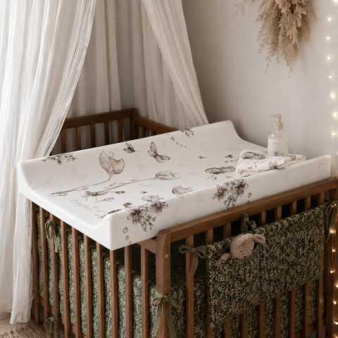 Saltea Înfășat Rigidizată BabySteps „Nature" – PVC Certificat, Capitonată, Impermeabilă, Montare Pătuț 60cm | 50x80cm, 0-12 Luni [1]