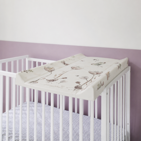 Saltea Înfășat Rigidizată BabySteps „Nature" – PVC Certificat, Capitonată, Impermeabilă, Montare Pătuț 60cm | 50x80cm, 0-12 Luni