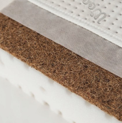 Saltea pentru copii, fata dubla, Spuma PUR profilata si strat nucă de cocos latexat, Husa 360, Tencel cu fibre de viscoza si ioni de argint antibacteriana, 120X60X9 Cm, High Natural [1]