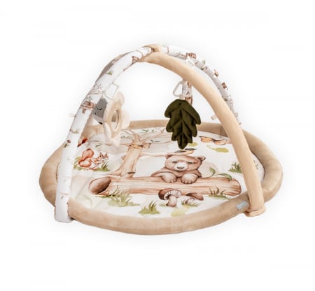 Salteluta cu arcada interactiva pentru copii si bebelusi, activitati cu jucarii senzoriale – Happy Bear [4]