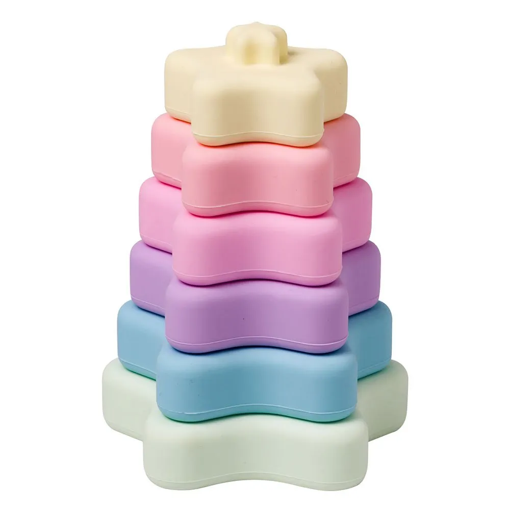 Jucarii senzoriale - Saro Rainbow Stackable Teethers