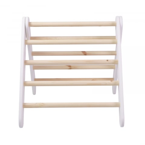 Scara din lemn pentru copii - Triunghi de catarare tip Pikler Montessori, Alb, MeowBaby® [5]