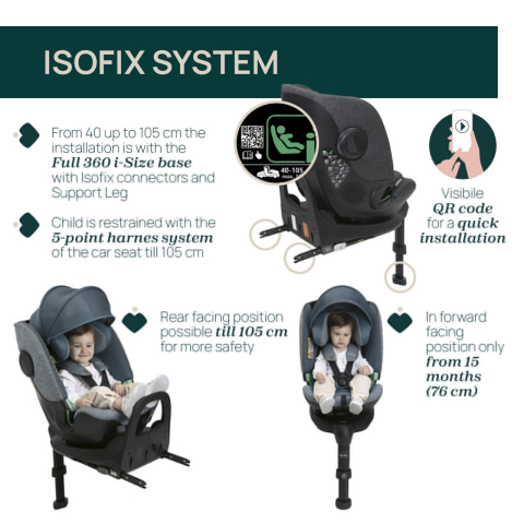 Scaun auto Chicco Bi-Seat i-Size Air cu baza Isofix, BlackAir (negru), 40-150 cm (de la nastere pana la 12 ani) [11]