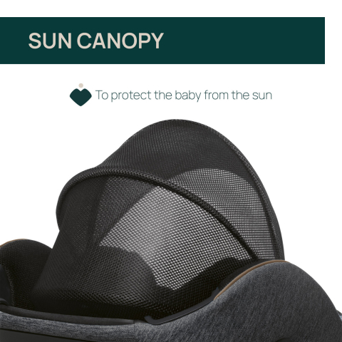 Scaun auto Chicco Bi-Seat i-Size Air cu baza Isofix, Graphite (gri), 40-150 cm (de la nastere pana la 12 ani) [1]