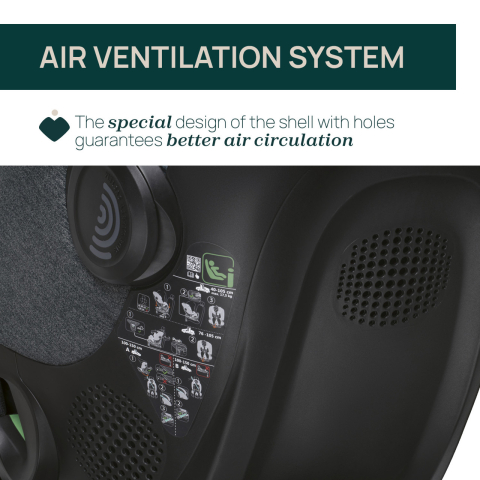 Scaun auto Chicco Bi-Seat i-Size Air cu baza Isofix, Graphite (gri), 40-150 cm (de la nastere pana la 12 ani) [2]