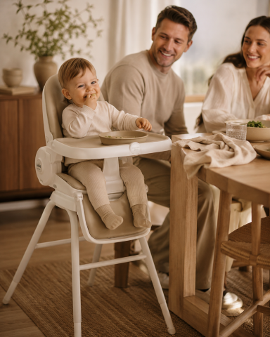 Scaune de masa - Scaun de Masă 4în1 CAM® Original Bej – Scaun Înalt, Șezlong, Înălțător și Scaun pentru Tineret | de la Naștere la 14 Ani, Made in Italy