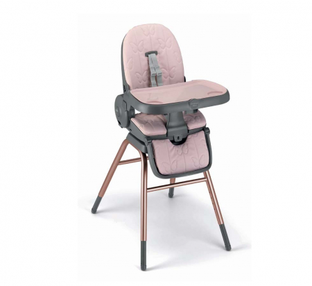 Scaune de masa - Scaun de Masa 4in1 pentru Bebelusi si Copii, CAM® Original, Înălțime Ajustabila, Varsta 0-15 kg, Pliabil, Centura de Siguranta in 5 Puncte, Depozitare, Roz