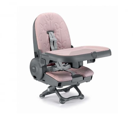 Scaun de Masa 4in1 pentru Bebelusi si Copii, CAM® Original, Înălțime Ajustabila, Varsta 0-15 kg, Pliabil, Centura de Siguranta in 5 Puncte, Depozitare, Roz [7]