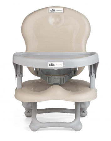 Scaun de Masa CAM® Smarty, Înălțime Ajustabila, Varsta 6-36 luni, Pliabil, Centura de Siguranta in 3 Puncte, Bej [1]
