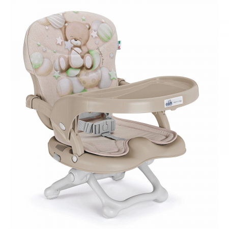 Scaune de masa - Scaun de Masa CAM® Smarty Pop, Înălțime Ajustabila, Varsta 6-36 luni, Pliabil, Centura de Siguranta in 3 Puncte, Bej