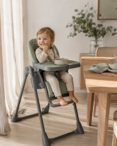 Scaune de masa - Scaun de Masă Multifuncțional CAM® Pappananna Icon Air – Spătar Mesh 3D Respirant, de la Naștere până la 15 kg | Reglabil, Centură 5 Puncte