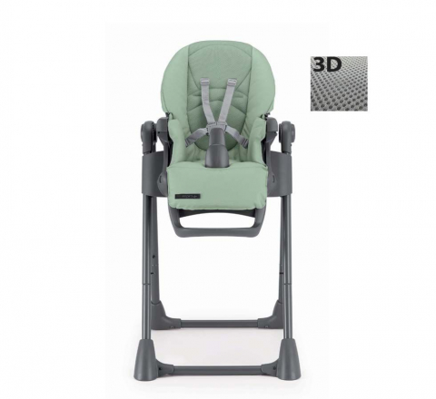 Scaune de masa - Scaun de Masa Multifunctional pentru Bebelusi si Copii, CAM® Pappananna Icon Air, Material mesh respirant 3D, Înălțime Ajustabila, Varsta 6 luni-15 kg, Pliabil, Centura de Siguranta in 5 Puncte, Depoz