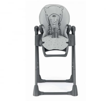 Scaun de Masa Multifunctional pentru Bebelusi si Copii, CAM® Pappananna II, Înălțime Ajustabila, Varsta 6-36 luni, Pliabil, Centura de Siguranta in 5 Puncte, Depozitare, Bej-alb [1]