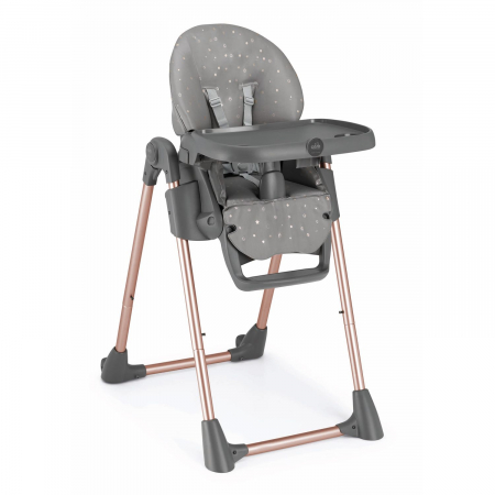 Scaune de masa - Scaun de Masa Multifunctional pentru Bebelusi si Copii, CAM® Pappananna, Înălțime Ajustabila, Varsta 6-36 luni, Pliabil, Centura de Siguranta in 5 Puncte, Depozitare, Gold
