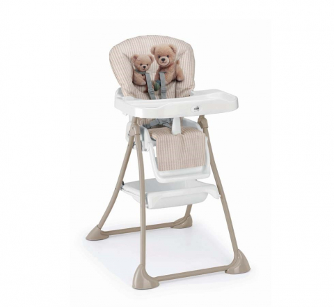 Scaune de masa - Scaun de Masa pentru Bebelusi si Copii, CAM® Mini, Varsta 0-36 luni, Pliabil, Centura de Siguranta in 5 Puncte, Depozitare, Bej