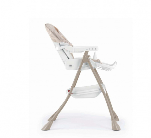 Scaun de Masa pentru Bebelusi si Copii, CAM® Mini, Varsta 0-36 luni, Pliabil, Centura de Siguranta in 5 Puncte, Depozitare, Bej [1]