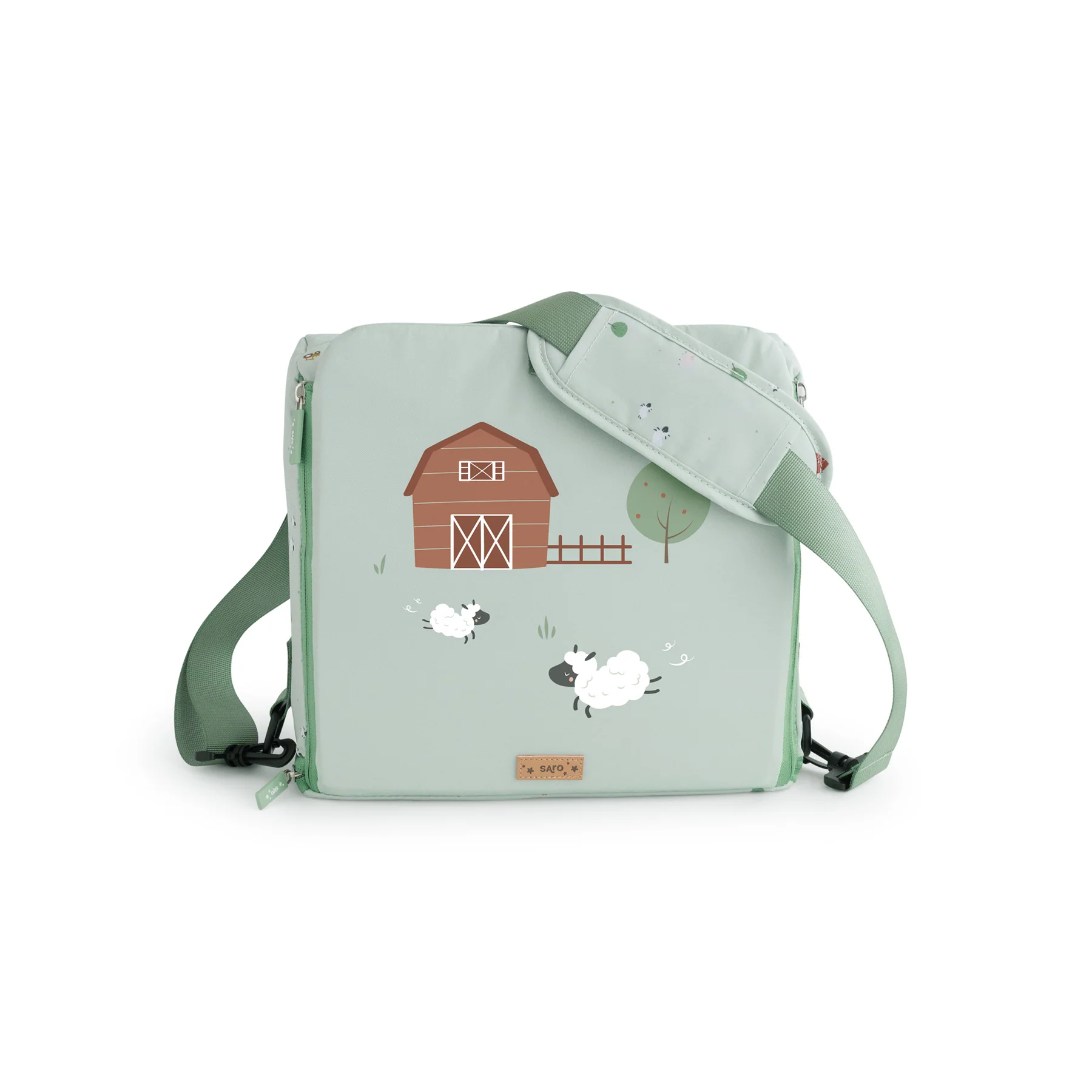 Scaun de Masa portabil, 2in1, design multifuncțional, geanta de mana, Centura de Siguranta, Funny Farm [2]