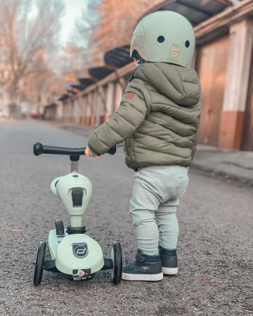 Trotineta copii cu sezut, transformabila 2in1, HighwayKick 1 Kiwi, 1-5 ani, pana la 50 kg, Scoot & Ride [14]