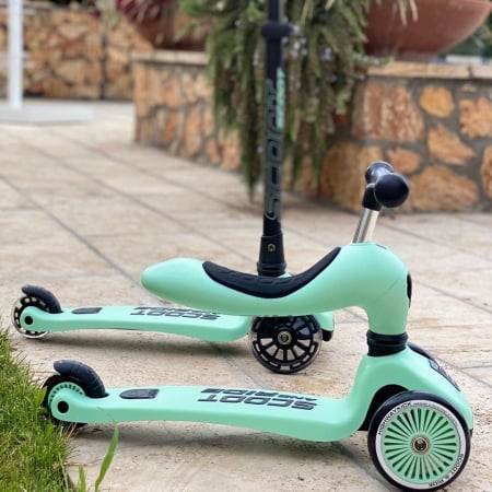 Trotineta copii cu sezut, transformabila 2in1, HighwayKick 1 Kiwi, 1-5 ani, pana la 50 kg, Scoot & Ride [11]