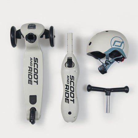 Trotineta copii cu sezut, transformabila 2in1, HighwayKick 1 Ash, 1-5 ani, pana la 50 kg, Scoot & Ride [10]