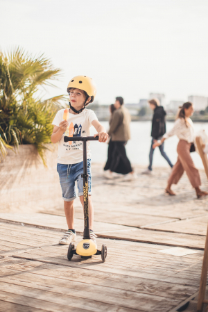 SCOOT AND RIDE - Trotineta HighwayKick 3 Pliabila, 3-6 ani, Lemon, roti luminoase [10]