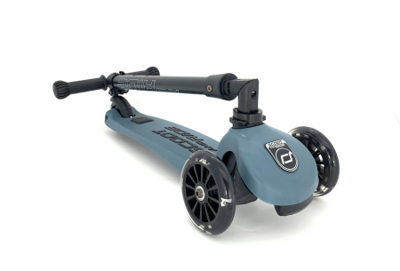 SCOOT AND RIDE - Trotineta HighwayKick 3 Pliabila, 3-6 ani, Steel, roti luminoase [3]