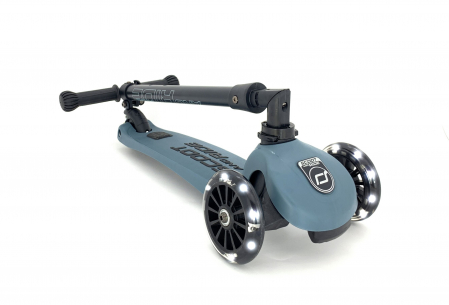 SCOOT AND RIDE - Trotineta HighwayKick 3 Pliabila, 3-6 ani, Steel, roti luminoase [4]
