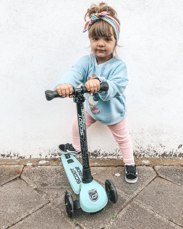 SCOOT AND RIDE - Trotineta HighwayKick 3 Pliabila, 3-6 ani, Blueberry, roti luminoase [6]