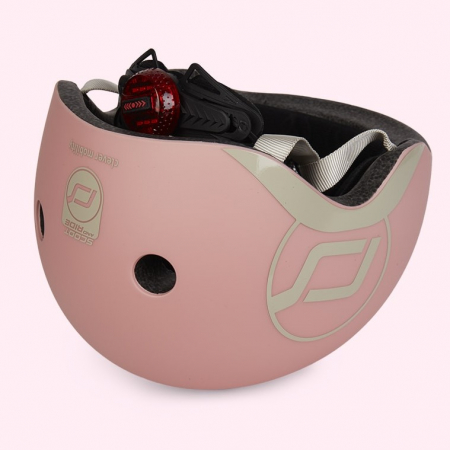 Casca de protectie pentru copii, sistem de reglare magnetic cu led, XXS-S, 45-51 cm, 1 an+, Rose, Scoot & Ride [14]