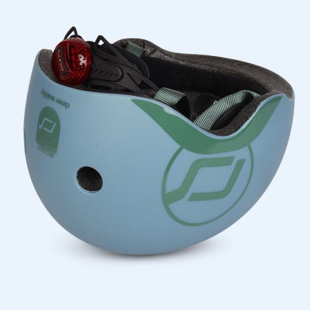 Casca de protectie pentru copii, sistem de reglare magnetic cu led, XXS-S, 45-51 cm, 1 an+, Steel, Scoot & Ride [15]