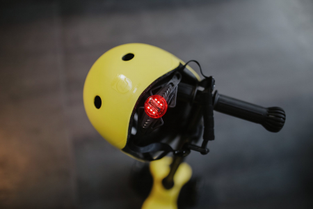 Casca de protectie pentru copii, sistem de reglare magnetic cu led, XXS-S, 45-51 cm, 1 an+, Lemon, Scoot & Ride [13]