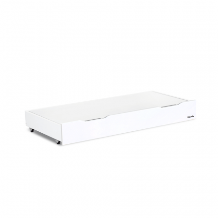 Patuturi transformabile - Sertar depozitare cu capac pentru patut copii Woodies 140 × 70 cm, alb
