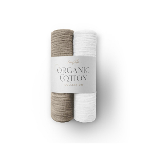 Ingrijire si igiena - Set 2 Museline din bumbac organic 100%, Scutec multifunctional Natur