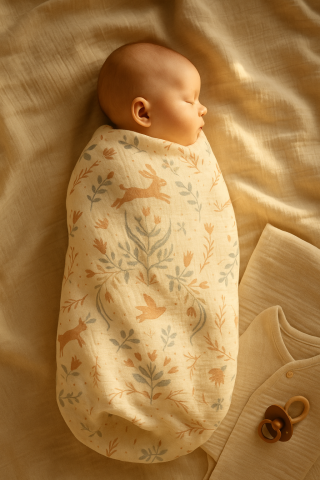 Set 2 museline Natural Calm din bumbac muselină 100%, 70x70 cm [2]