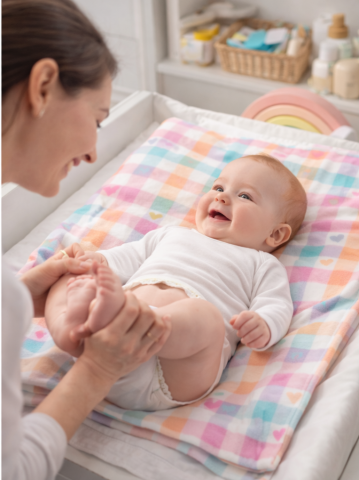 Set 2 scutece finet 100% bumbac pentru bebeluși – 70×80 cm – Little Sunshine [6]