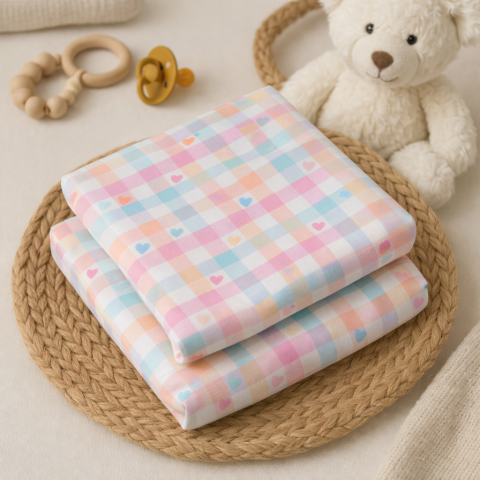 Museline - Set 2 scutece finet 100% bumbac pentru bebeluși – 70×80 cm – Little Sunshine