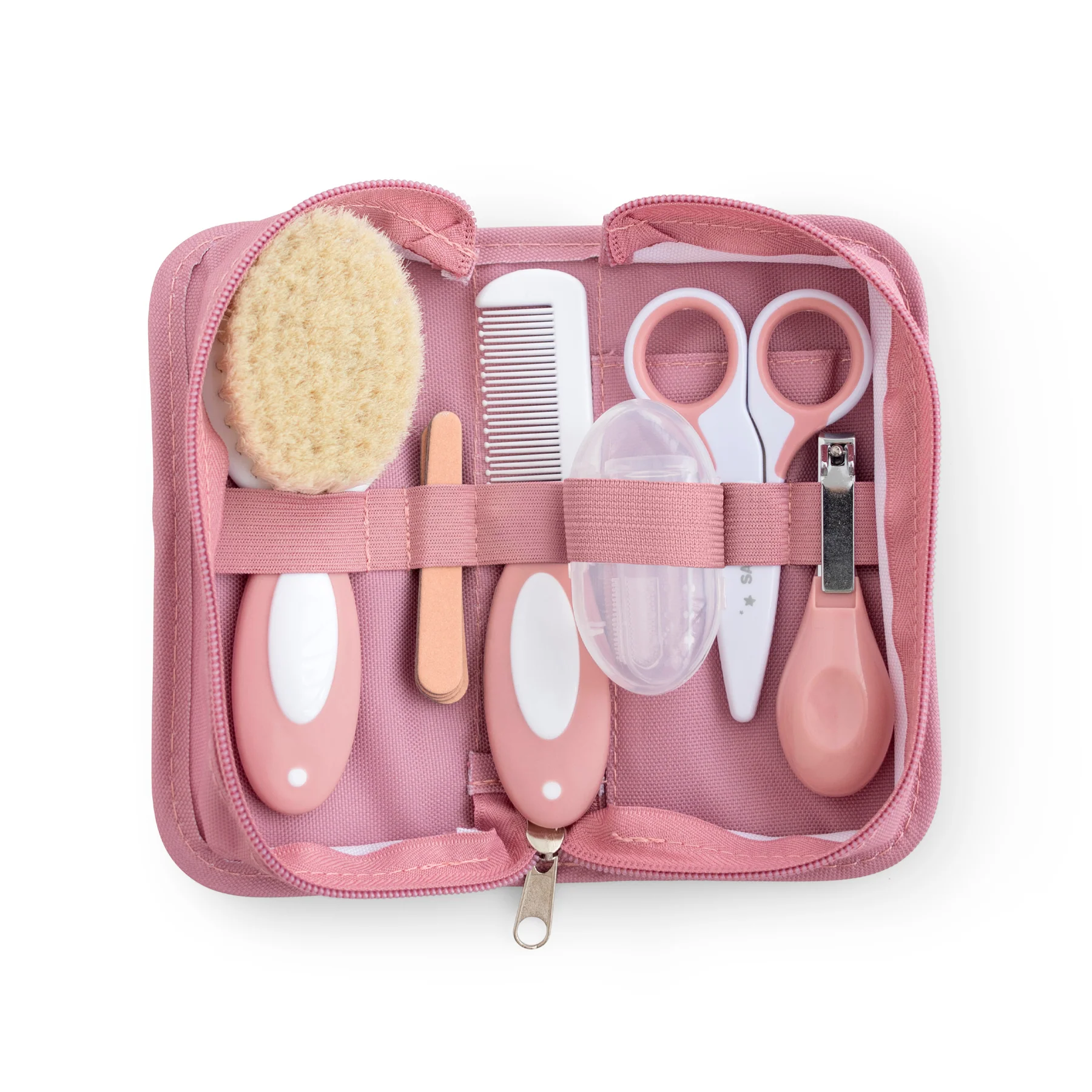 Set Baie Completă – Prosop Teddy Rose Bambus, Burete Natural & Trusă Saro Baby [2]