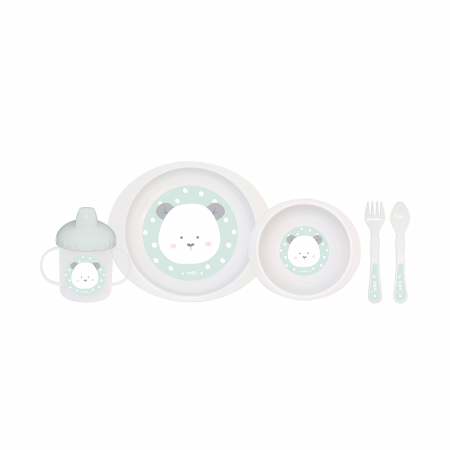 Set hranire - Set complet de masa, 5 piese, "Jungle Party” Mint