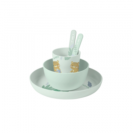 Set complet de masa, 5 piese, cu ventuza, “Jungle Cheetahs” Mint [5]