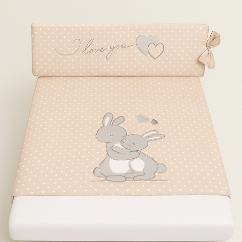 Black Friday - Set complet pentru pătuț – “Dream Bunny Beige”