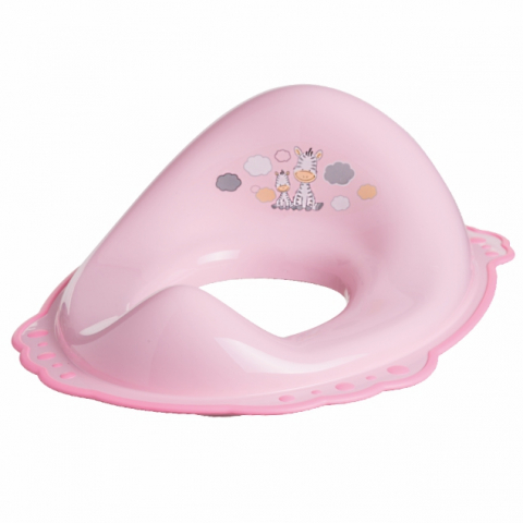 ✨ Set complet Reductor Toaletă  + Înălțător Baie Antiderapant, Zebra Roz – Maltex Baby [1]