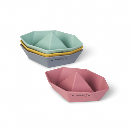 Jucarii pentru baie - Set de patru bărcuțe "Origami", +6 luni