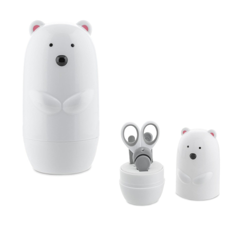 Accesorii baie - Set manichiura bebe Chicco, Urs polar, 0 luni+