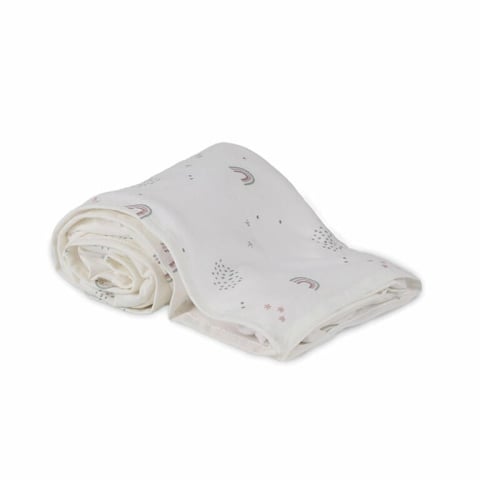 Set Relaxare după Baie –  Prosop bambus Teddy Ecru & Muselina Rainbow & Jucarie DouDou [2]