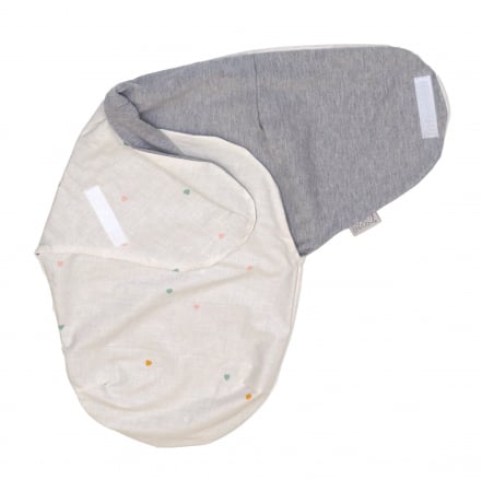 Sistem de infasare Baby swaddle Airy Bumbac Bej, Amy, 72x60 cm [1]
