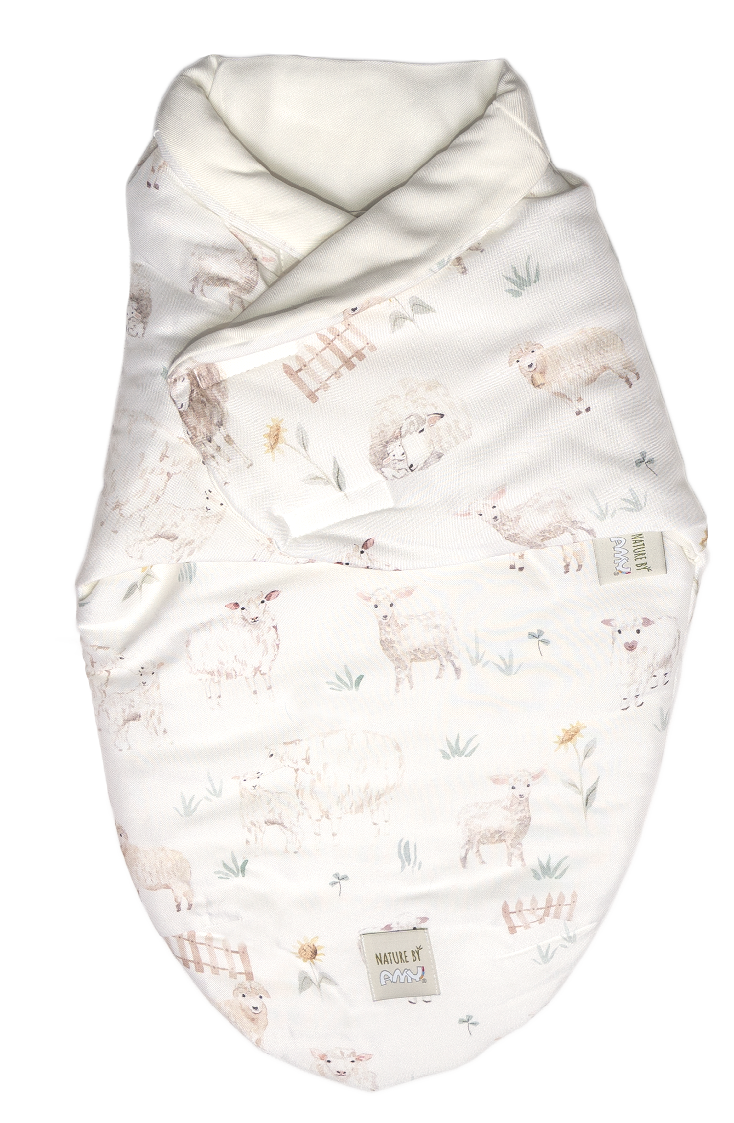 Sistem infasat si sac de dormit - Sistem de infasare Nature Bamboo by Amy din Bambus cu umplutura antialergică BabySoft® + Cadou Rucsăcel Oite