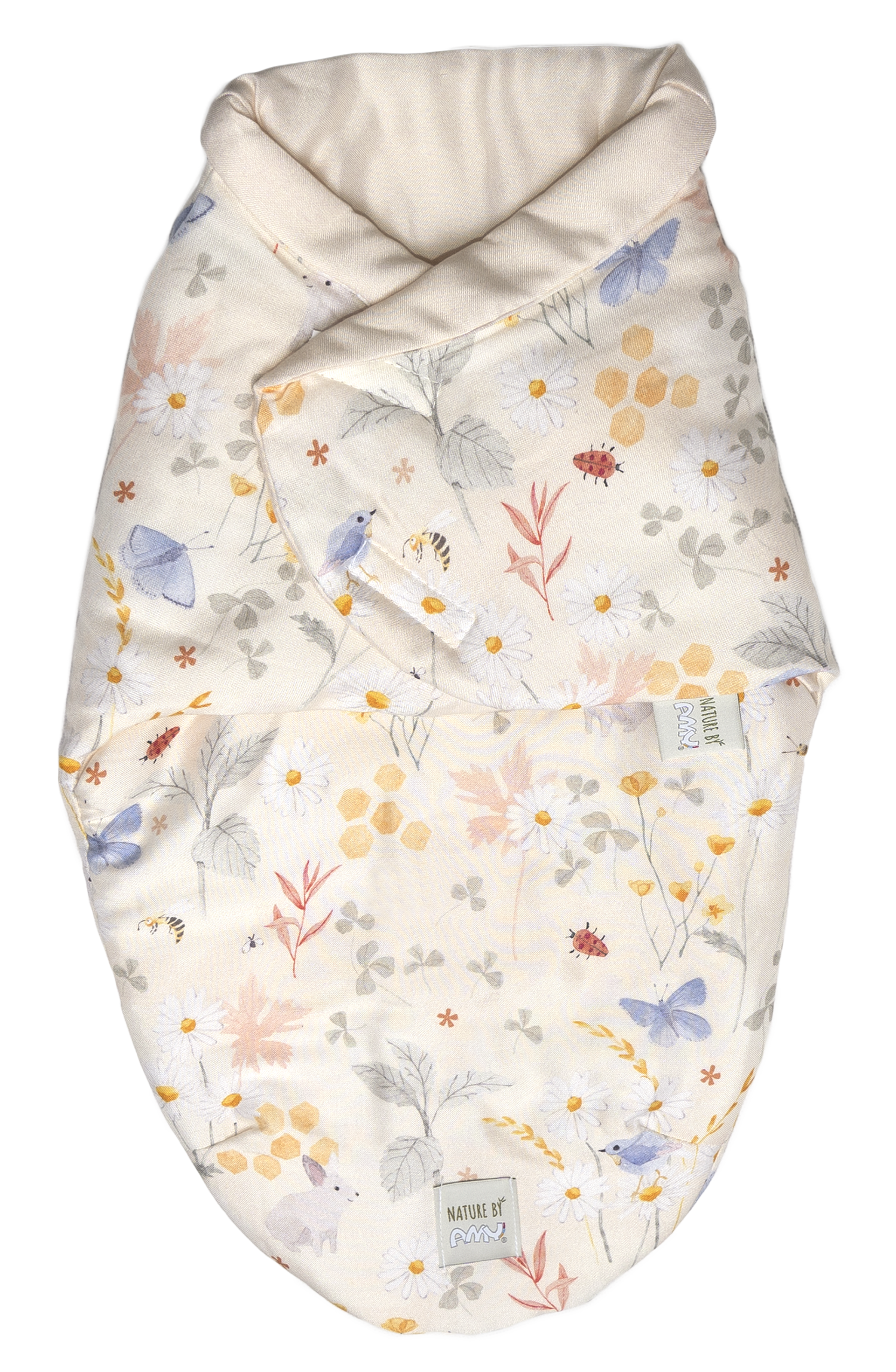 Sistem infasat si sac de dormit - Sistem de infasare Nature Bamboo by Amy din Bambus cu umplutura antialergică BabySoft® + Cadou Rucsăcel Lunca Bej
